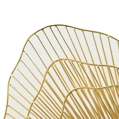Round Gold Metal Frame Wall Mirror, 27 in