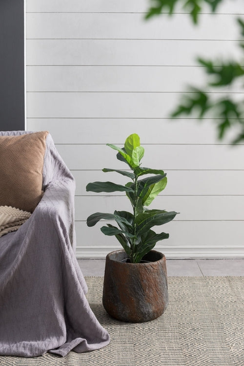 12.6x12.6x11.8' Cement Planter Small, Indoor Outdoor Garden Functional