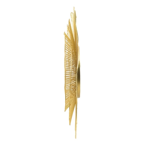 Round Gold Metal Frame Wall Mirror, 27 in